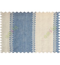 White blue stripes main cotton curtain designs